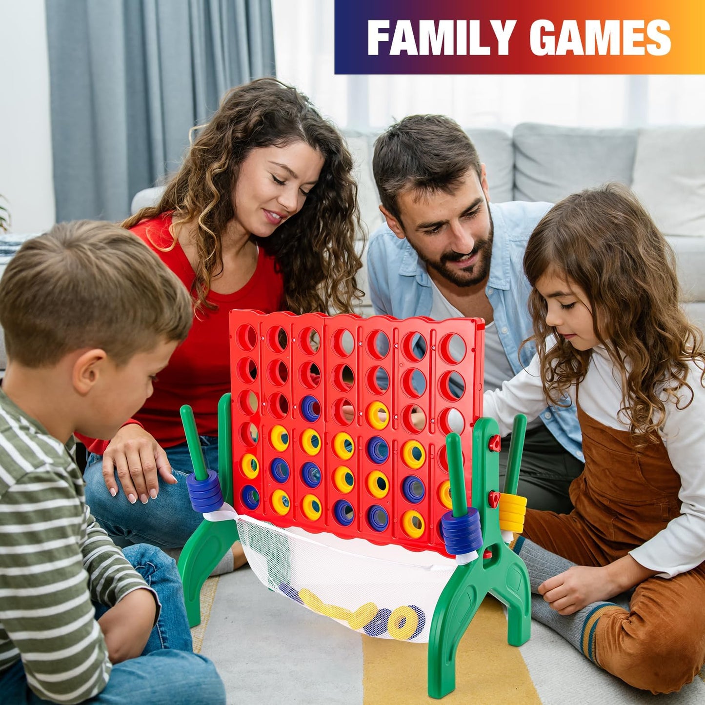 4 In A Row Game Set for Kids & Family Fun