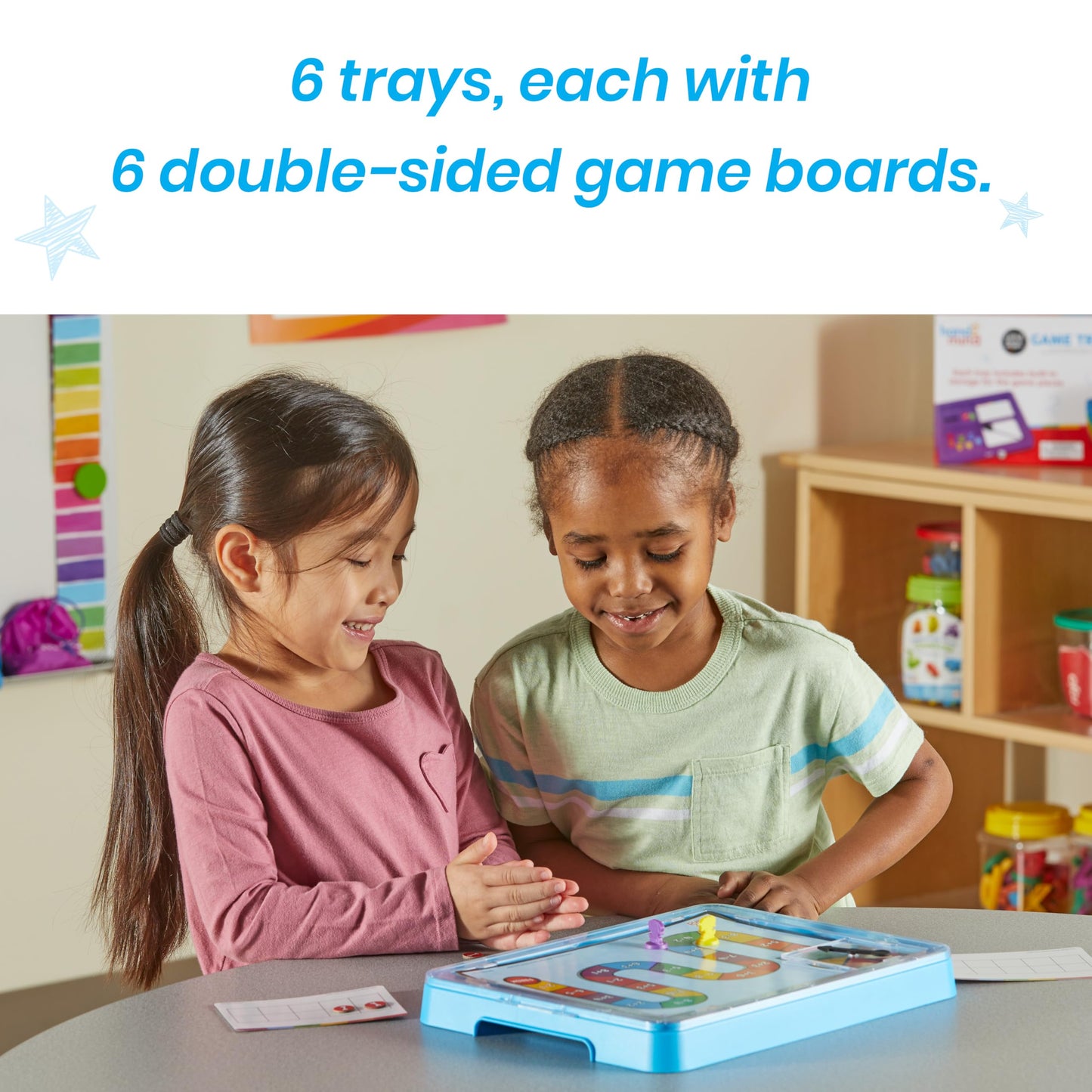 Preschool Reading & Math Learning Game Tray Set