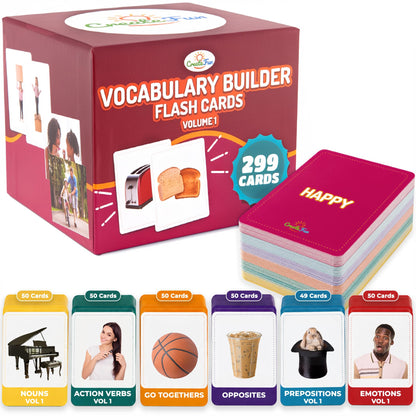 Vocabulary Builder Flash Cards for Kids Learning