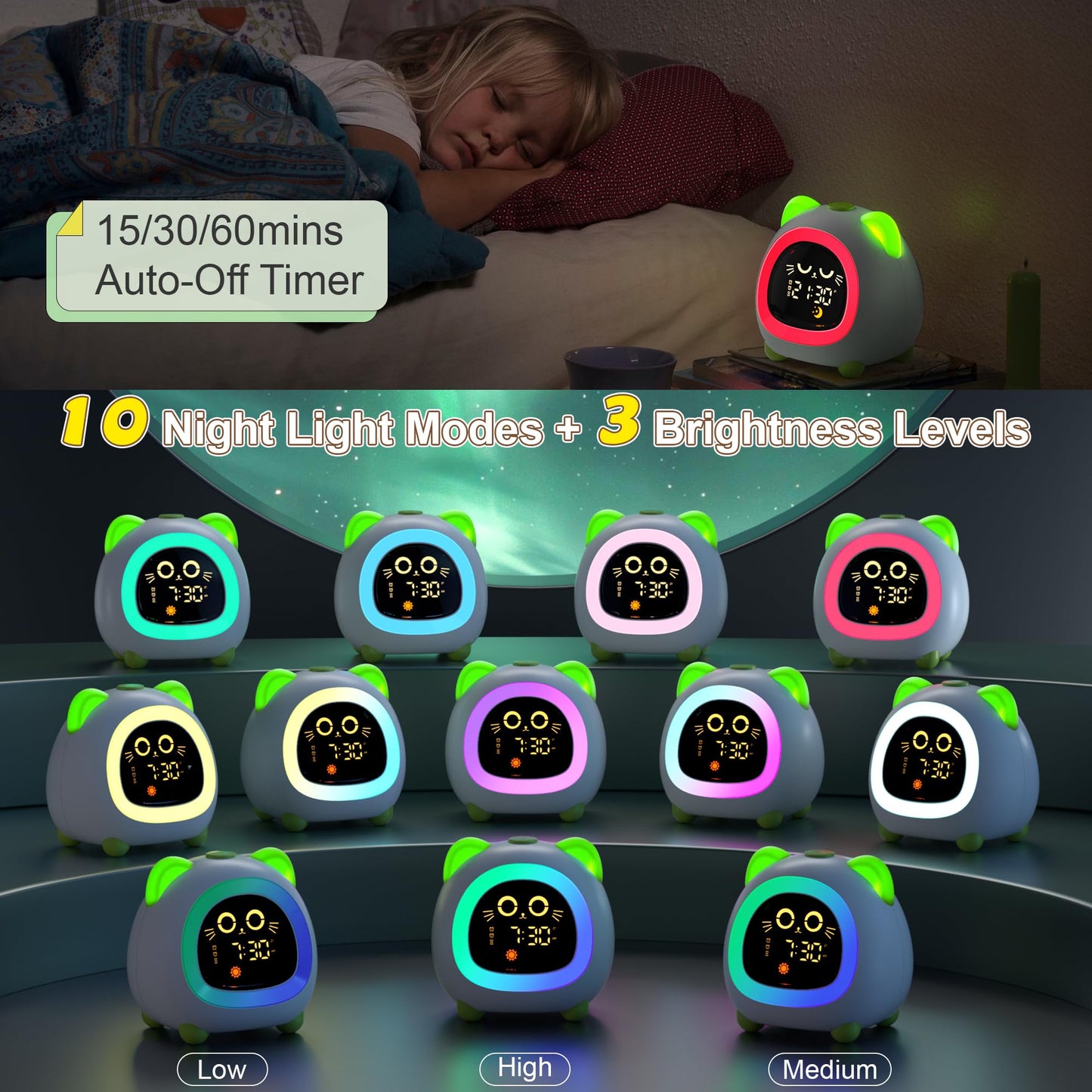 Kids Sleep Training Alarm Clock