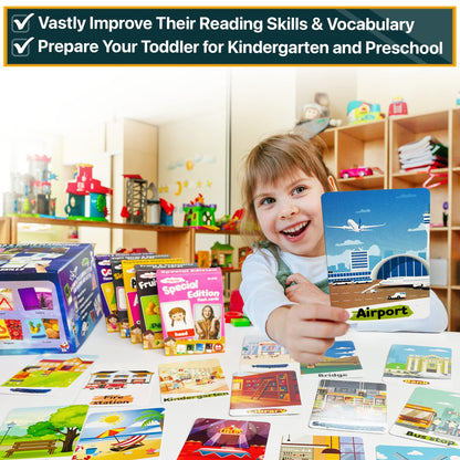 Toddler Flash Cards Learning Box Set with Pictures