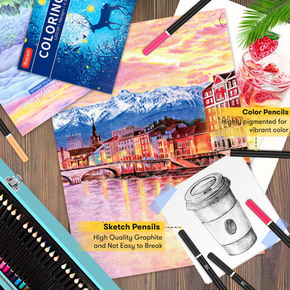 Deluxe Wooden Art Supplies Drawing Kit