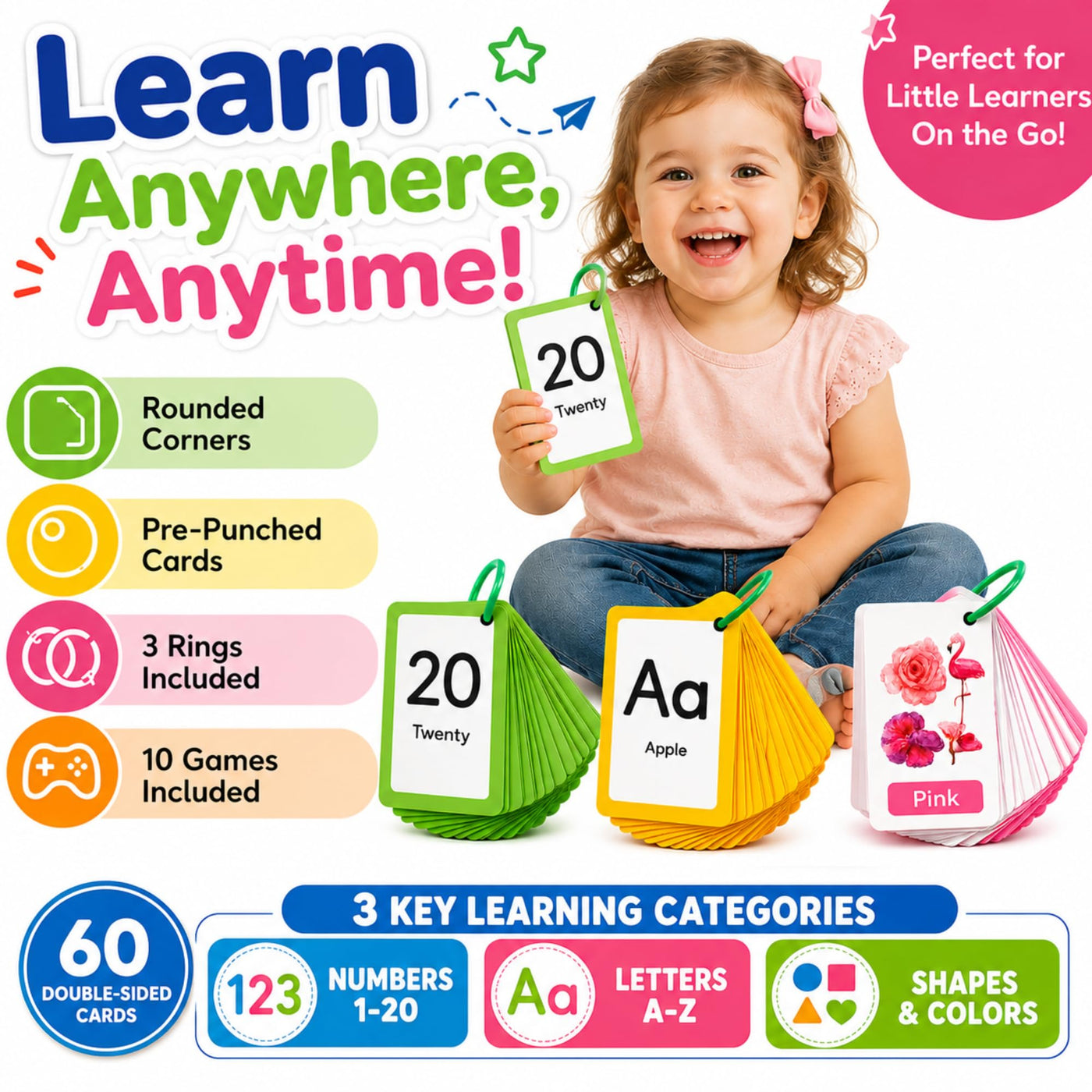 TOYVENTIVE First 250 Thick Toddler Flash Cards