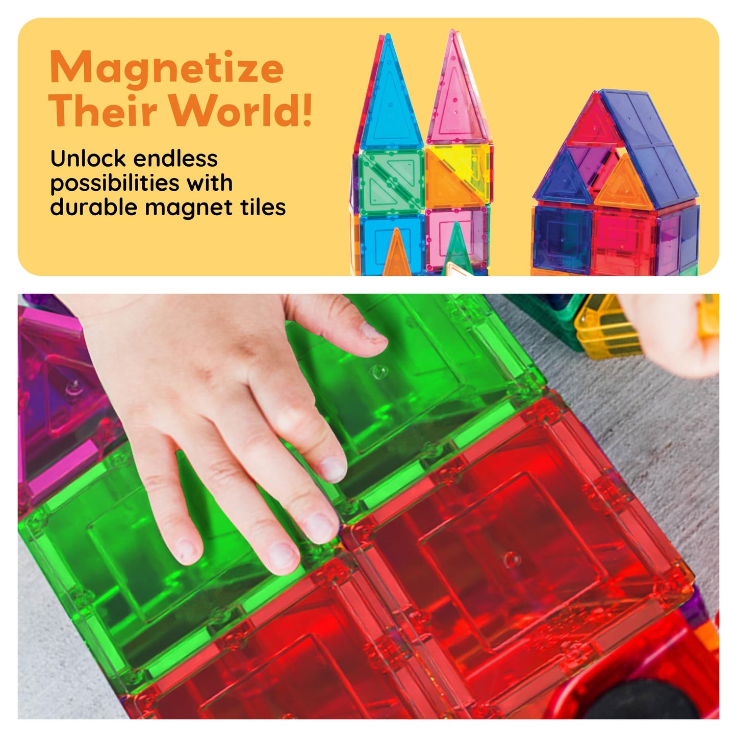 Magnetic Building Tiles 100 Piece Set