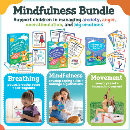 Calm Down Corner Kit with Mindfulness Cards for Kids