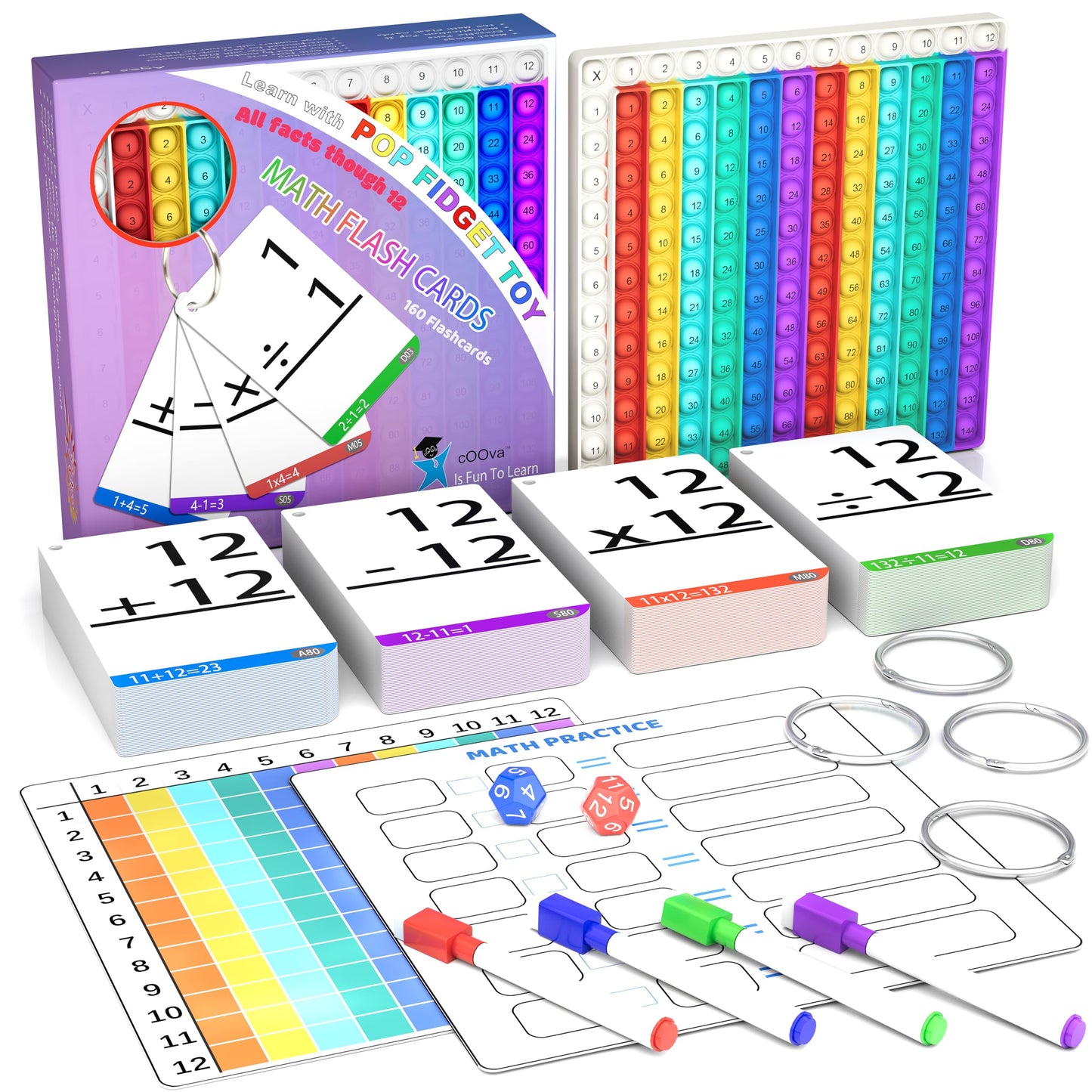Educational Flash Cards Sight Word Math Game