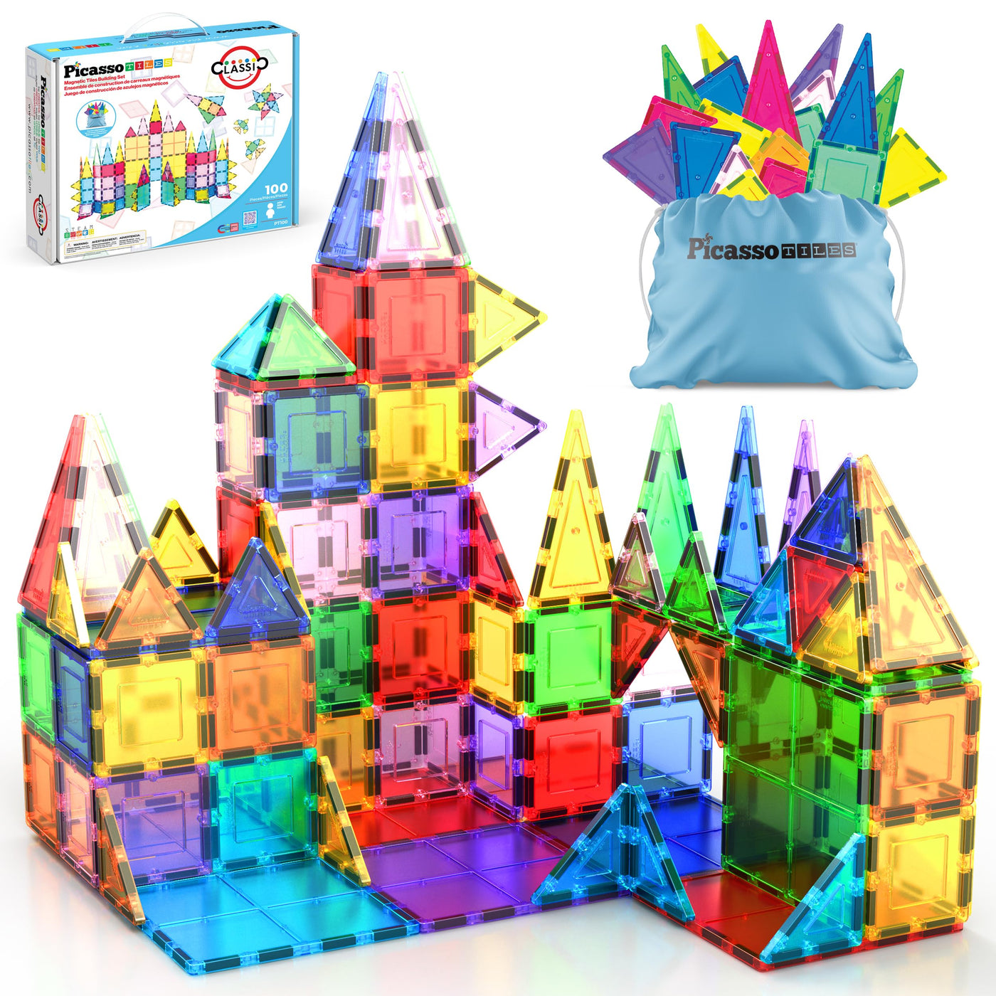 Magnetic Building Tiles 100 Piece Set