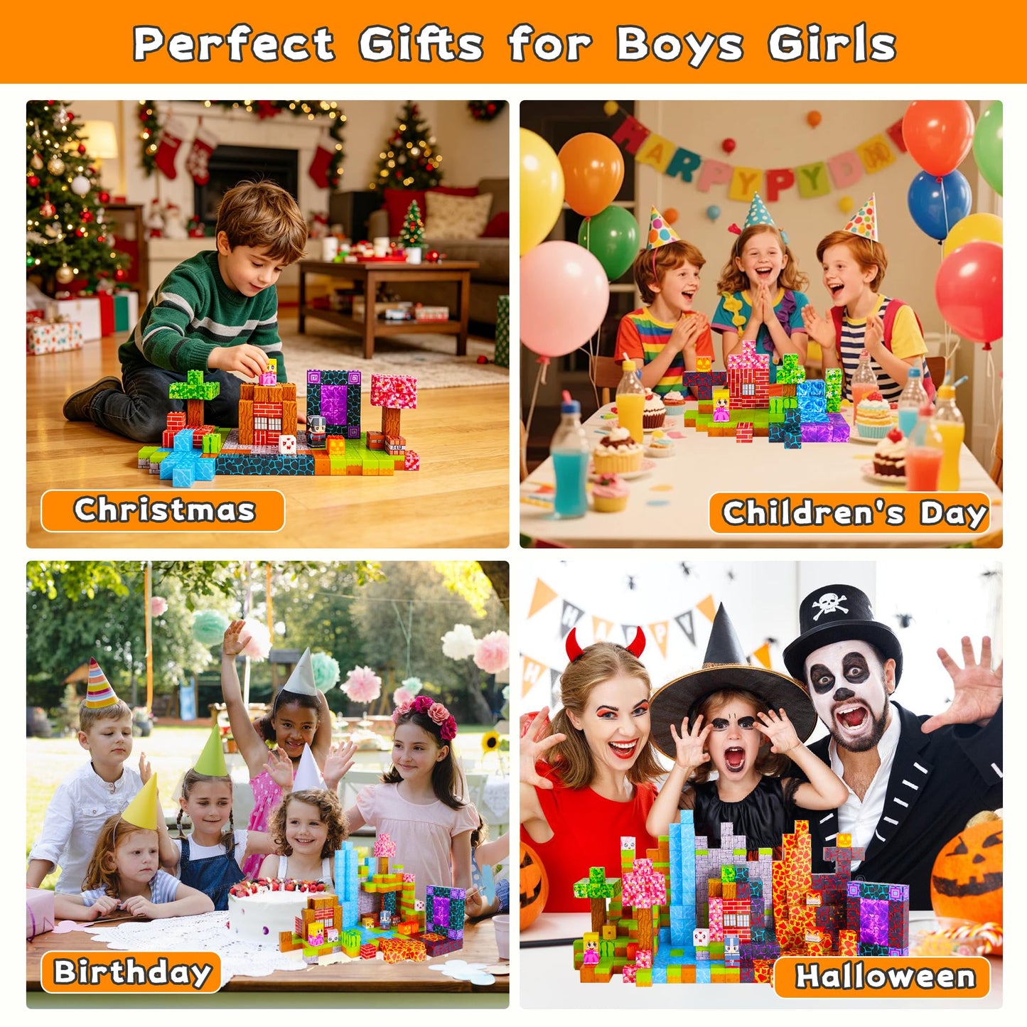 Magnetic Building Blocks STEM Toy Set