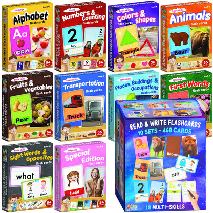 Toddler Flash Cards Learning Box Set with Pictures